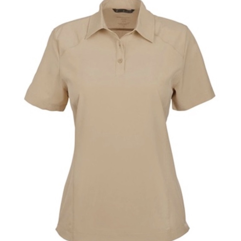 North End 75120 Ladies Excursion Woven Polo -Stone